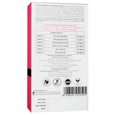Volamena 6 Step Facial Kit - Radiance & Glow 75 gm - Facial Kits