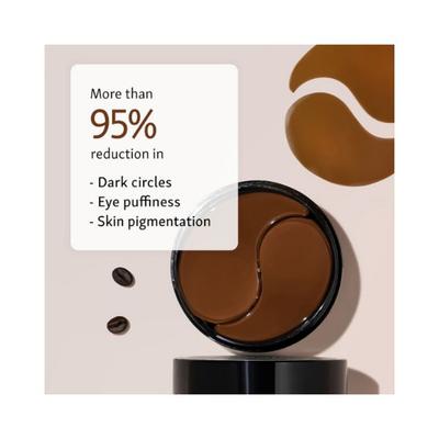 Mcaffeine Coffee Hydrogel Under Eye Patches for Dark Circles 90gm - Eye Masks