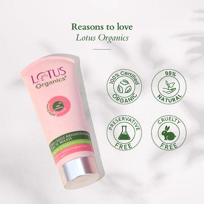 Lotus Organics Precious Brightening Face Wash 100 gm - Face Wash & Cleansers