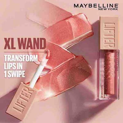 Maybelline New York Lifter Gloss Moisturizing, Tinted Lip Gloss With Hyaluronic Acid, Moon 5.4 ml - Lip Glosses