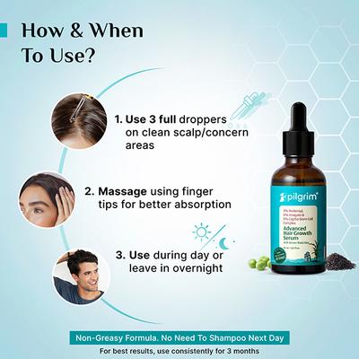 Pilgrim Redensyl & Anagain Advanced Hair Growth Serum 50 ml - Hair Serums