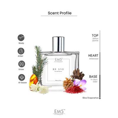 EM5 BR 540 Unisex Perfume - Eau De Parfum Spray for Men & Women, Tobacco Vanilla Warm Spicy 50 ml - Men Perfumes (Edt/Edp)