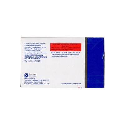 CLODREL 75mg Tablet 15's - Blood Clot-Ant