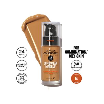 Revlon COLORSTAY LONG WEAR MAKE UP COMBINATION/OILY SPF 15 - GOLDEN CARAMEL 30 ml - Foundation