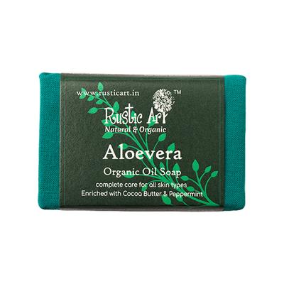 Rustic Art Organic Handmade Aloevera Soap 100 gm - Soaps