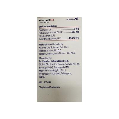 Mitotax 100mg Injection 16.7ml - Cancer Oncology-Cyt