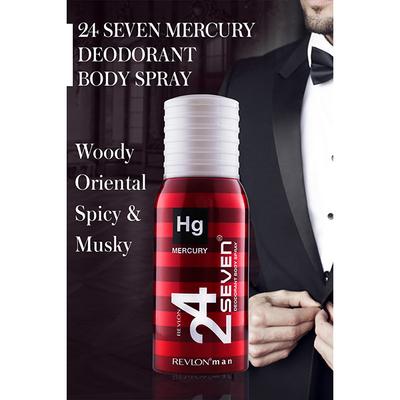 Revlon 24 Seven Deodorant Body Spray For Men (Combo Of 3 - Krypton, Mercury & Platinum) 130 Ml - Men Deodorants/Roll-Ons