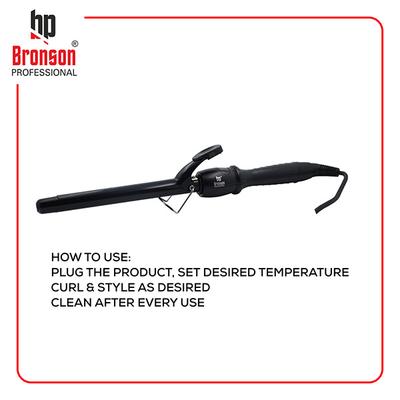 Bronson Professional Hair Curler Tong 19 mm Barrel with Digital Temperature Controller 12's - Rollers & Curlers
