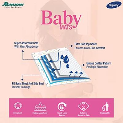 Dignity Baby Mats (60 x 60 cm) 10's - Baby Bedding