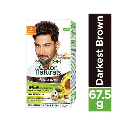 Garnier Color Naturals Men Creme Riche - 3 Darkest Brown (30 ml + 30 gm) 1's - Crème