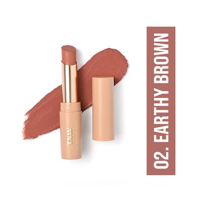 Tnw The Natural Wash Silky Matte Fusion Longstay Lip Color - Earthy Brown 3.5 gm - Lipsticks