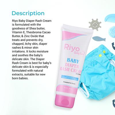 Riyo Baby Diaper Rash Cream - Shea Butter Cocoa Butter (0 - 2 Years) 100 gm - Creams, Lotions & Oils
