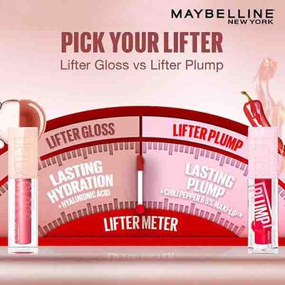 Maybelline New York Lifter Gloss Moisturizing, Tinted Lip Gloss With Hyaluronic Acid, Pearl 5.4 ml - Lip Glosses