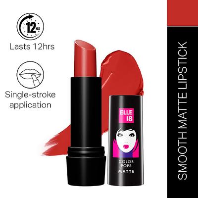 Elle 18 Colour Pop Matte Lipstick, R32, Rockstar Red 4.3gm - Lipsticks