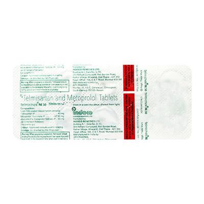 Telmichek M 50mg Tablet 10'S - Hypertension-Bet