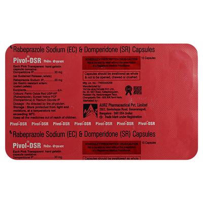 PIVOL DSR Capsule 10's - Ulcer/Reflux/Flatulence-Aaa