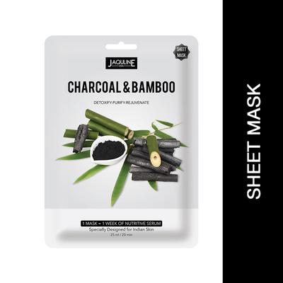 Jaquline USA Charcoal & Bamboo Sheet Mask 25 gm - Sheet Masks