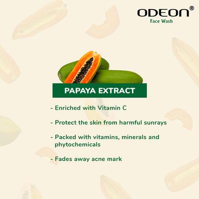 Odeon Face Wash Turmeric + Lemon + Papaya + Neem X 4Pcs 200 ml - Face Wash & Cleansers