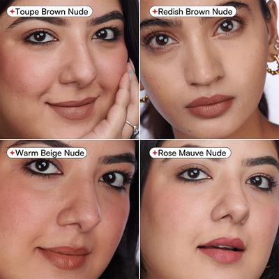 Gush Beauty Super Stack - In The Nude 4-In-1 Liquid Lipstick 8.4 ml - Liquid Lipsticks