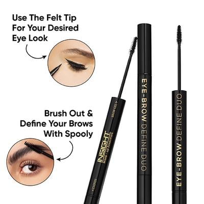 Insight Cosmetics Eyebrow Define Duo 2-in-1 - Black 2.5 gm - Eyebrow Pencils & Enhancers