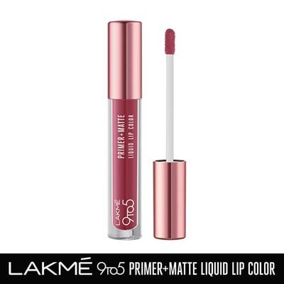 Lakme 9to5 Primer + Matte Liquid Lip Color MP1 Everyday Pink 4.2 ml - Primer