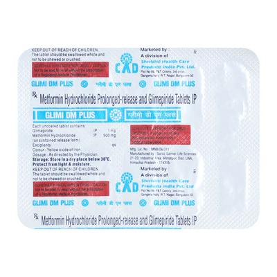 Glimi DM Plus Tablet 10'S - Diabetes-Ant