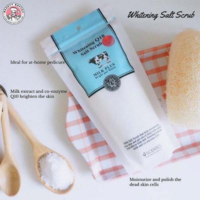 Scentio Milk Plus Organic Whitening Q10 Salt Scrub 300 gm - Scrubs & Exfoliants