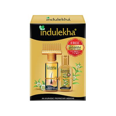 Indulekha Hairfall Control Combo Kit - Bringha Oil 100Ml + Bringha Shampoo 50Ml 2's - Hair Oils