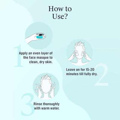 Arata Natural Clay Face Masque With Activated Charcoal ,Kaolin & Brazilian Blue Clay 100 gm - Masks & Peels