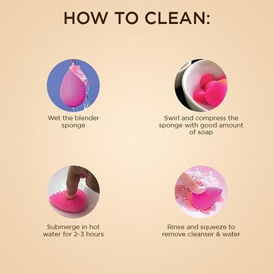 Bronson Professional Peach beauty blender makeup sponge 1's - Sponges & Applicators