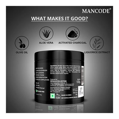 Mancode Face Scrub - Charcoal 100 gm - Face Scrubs