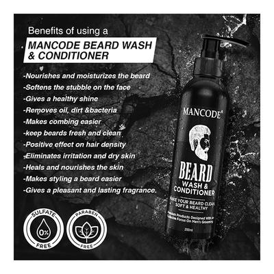 Mancode Beard Wash & Conditioner 200 ml - Beard Wash
