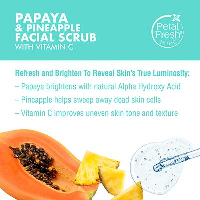 Petal Fresh Brightening Papaya Facial Scrub With Vitamin C 200 ml - Scrubs & Exfoliants