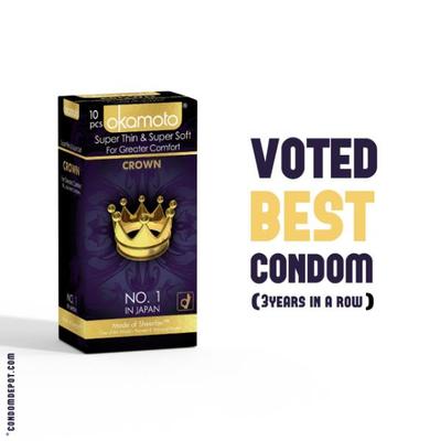 Okamoto Crown Condoms 10's - Plain/Flavoured Condoms