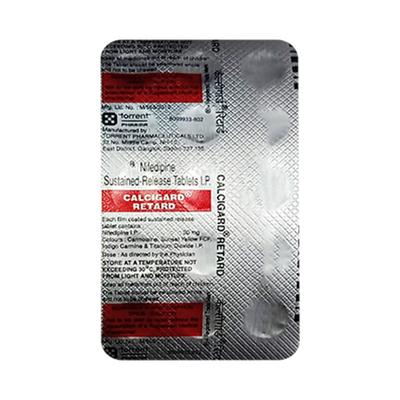 CALCIGARD RETARD 20mg Tablet 15's - Hypertension-Cal