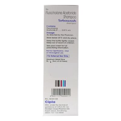 Sebowash Shampoo 100ml - Skin Infections-Toc