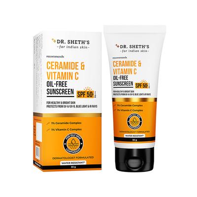Dr. Sheth's Ceramide & Vitamin C Oil-Free Sunscreen 30 gm - Face Sunscreen