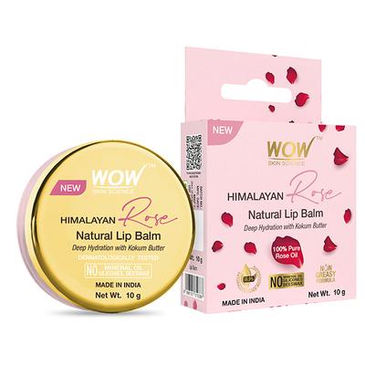 Wow Life Science Himalayan Rose Lip Balm for Moisturize Chapped & Cracked Lips Dry 10 gm - Lip Balms