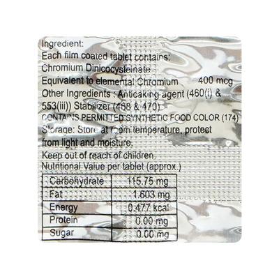 Dichrome 400mcg Tablet 10'S - Supplements-Vam