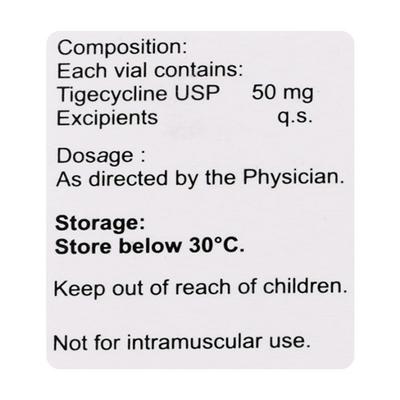 TIGECROSS 50mg Injection 1's - Bacterial Infections-Tet