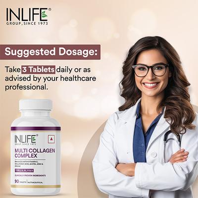 INLIFE Multi Collagen Complex Tablets 90's - Hair & Skin