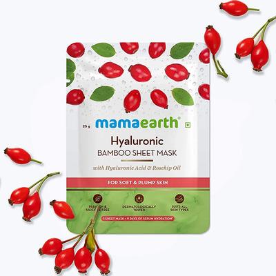 Mamaearth Hyaluronic Bamboo Sheet Mask 25 gm - Sheet Masks