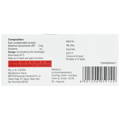 XIDORIN 5 Tablet 10's - Hypertension-Oth