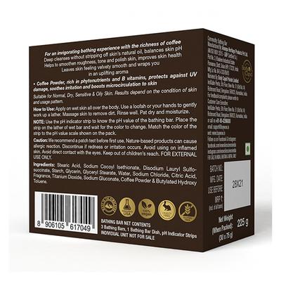 WOW Skin Science Coffee Bathing Bar - Super Value Pack of 3 - Skin-Friendly with 5.5 pH (75g X 3) 1's - Soaps