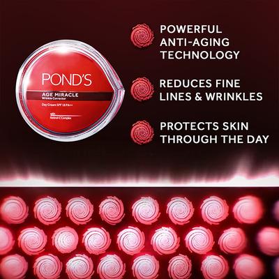 Pond's Age Miracle SPF 15 PA++ Day Cream 10% Retinol-Collagen B3 Complex- 35gm - Face Moisturizers
