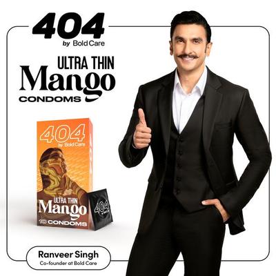 Bold Care 404 by Bold Care Ultra Thin - Mango Flavored Condoms (Pack of 3 x 10) - Plain/Flavoured Condoms