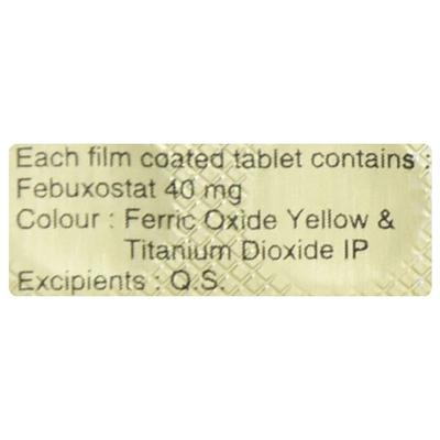 Fabulas 40mg Tablet 10'S - Gout