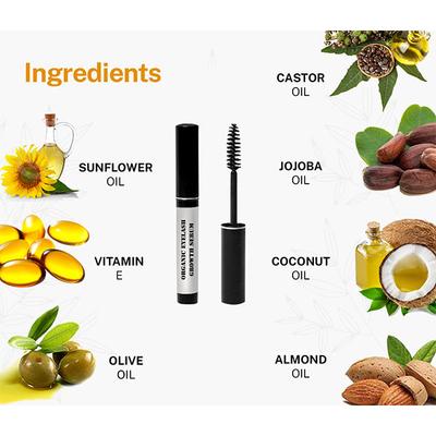 Love Earth Organic Eyelash Growth Serum Enriched With Pure Organic & Natural Essential Oils 5 ml - Eyelashes