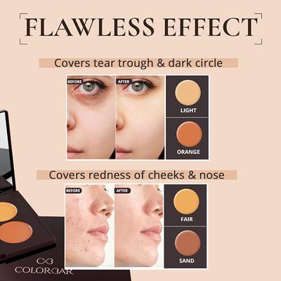 Colorbar 24Hrs Wear Concealer Palette Medium -Deep-2, 6x1.5gm 9gm - Concealer
