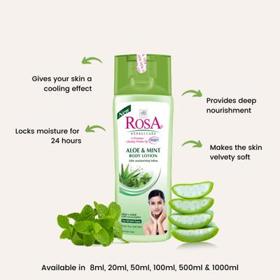 Rosa Aloe & Mint Body Lotion 500 ml - Lotions & Creams